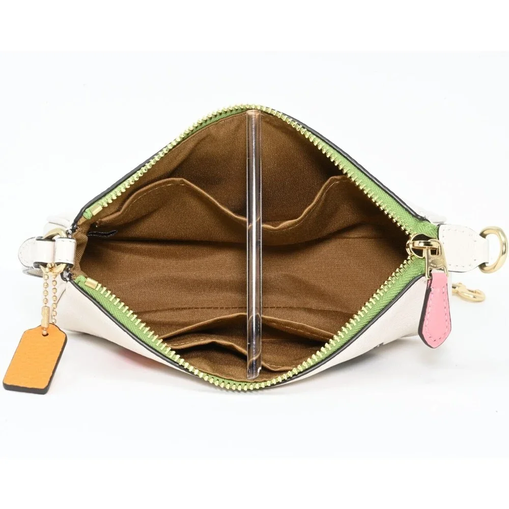 COACH NOLITA 19 Pride Rainbow Graphic Chalk Multi Pebbled Leather NWT CA438 $218 - Picture 6 of 16